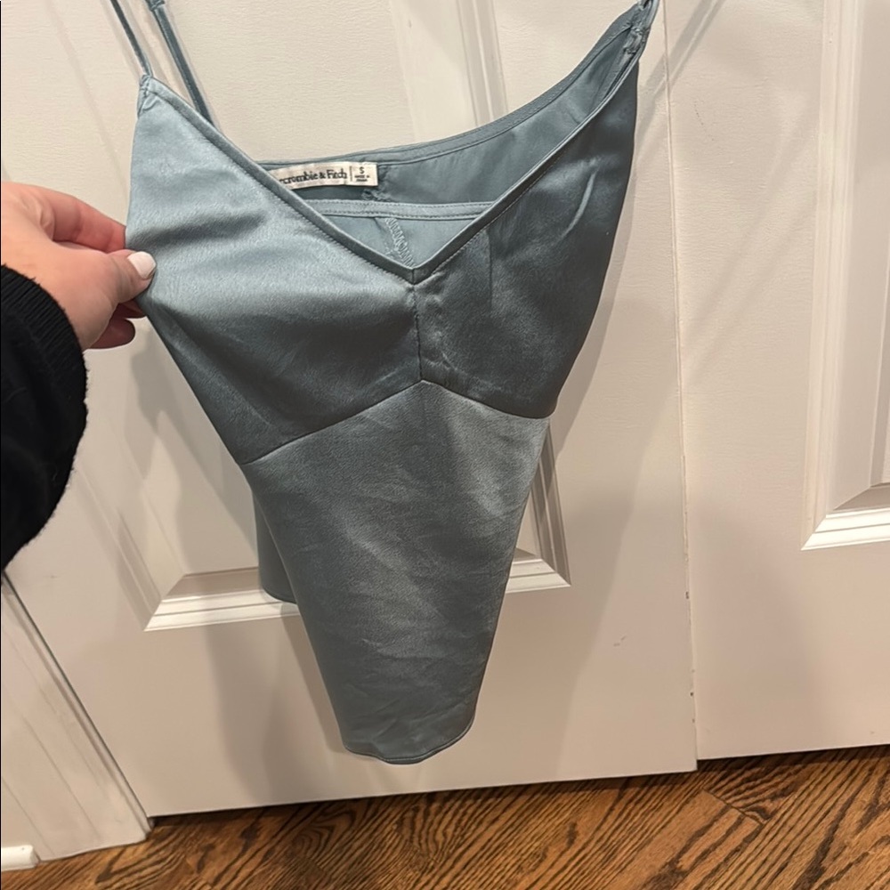 Abercrombie Blue Satin Cami Top Small